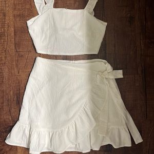 Pink Lily Boutique Meant To Be White 2 piece set